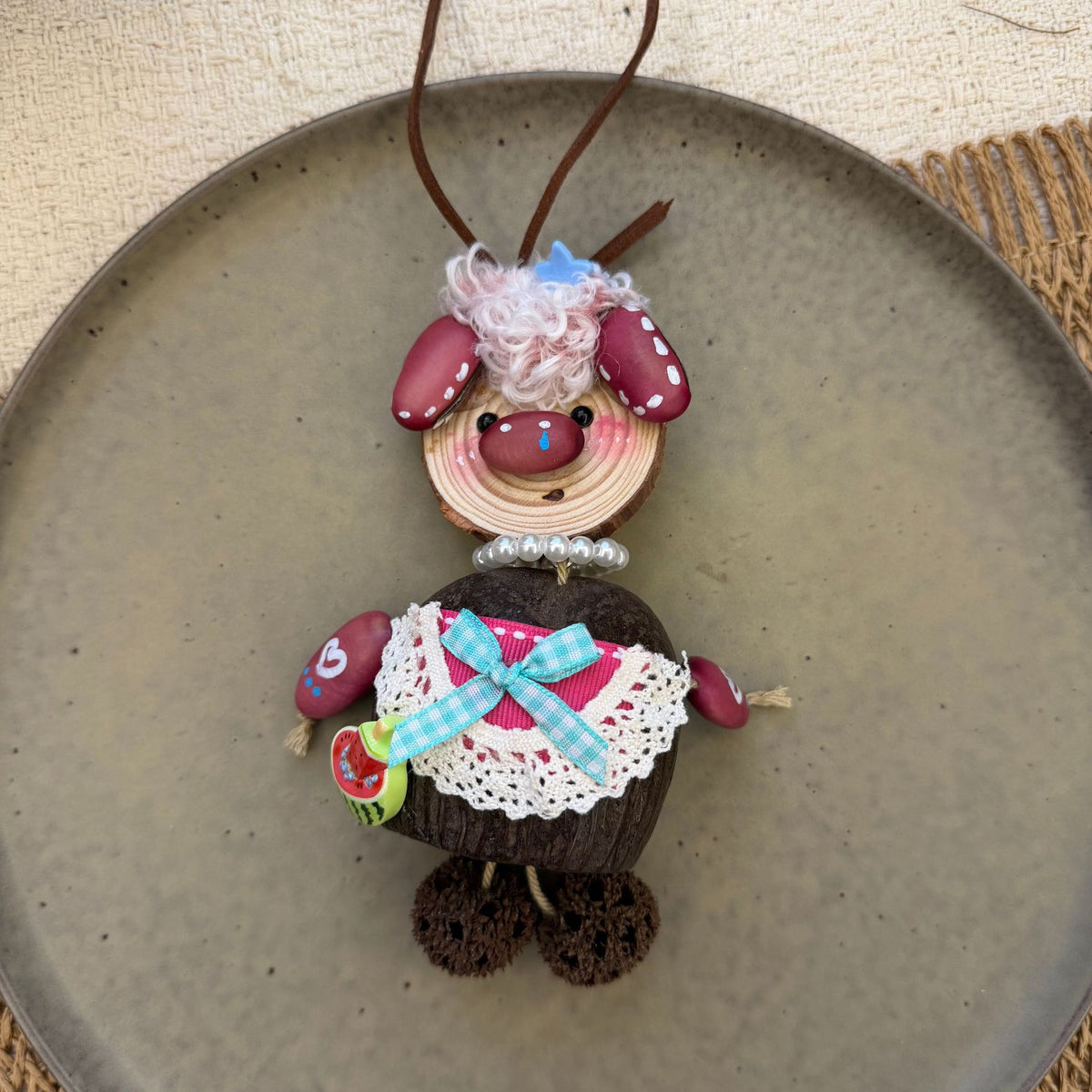 Fruit-Shell Animal Bag Charm