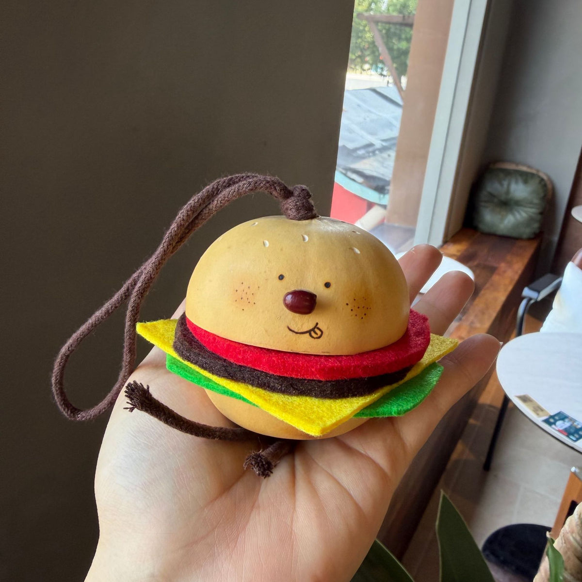 Gourd Burger Bag Charm with Felt Fillings