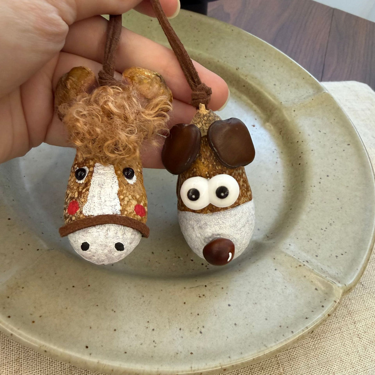 Fruit-Shell Puppy and Farm Animal Mini Charm